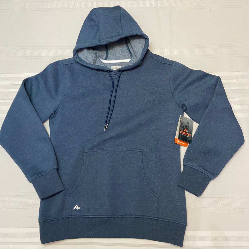 Womens Blue Water Repellent Fleece Lined Hoodie New With Tags Size S